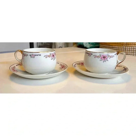 Alfred Meakin Other - Rare 2 Art Deco Alfred Meakin Milldale Cups and Saucers from 1920’s